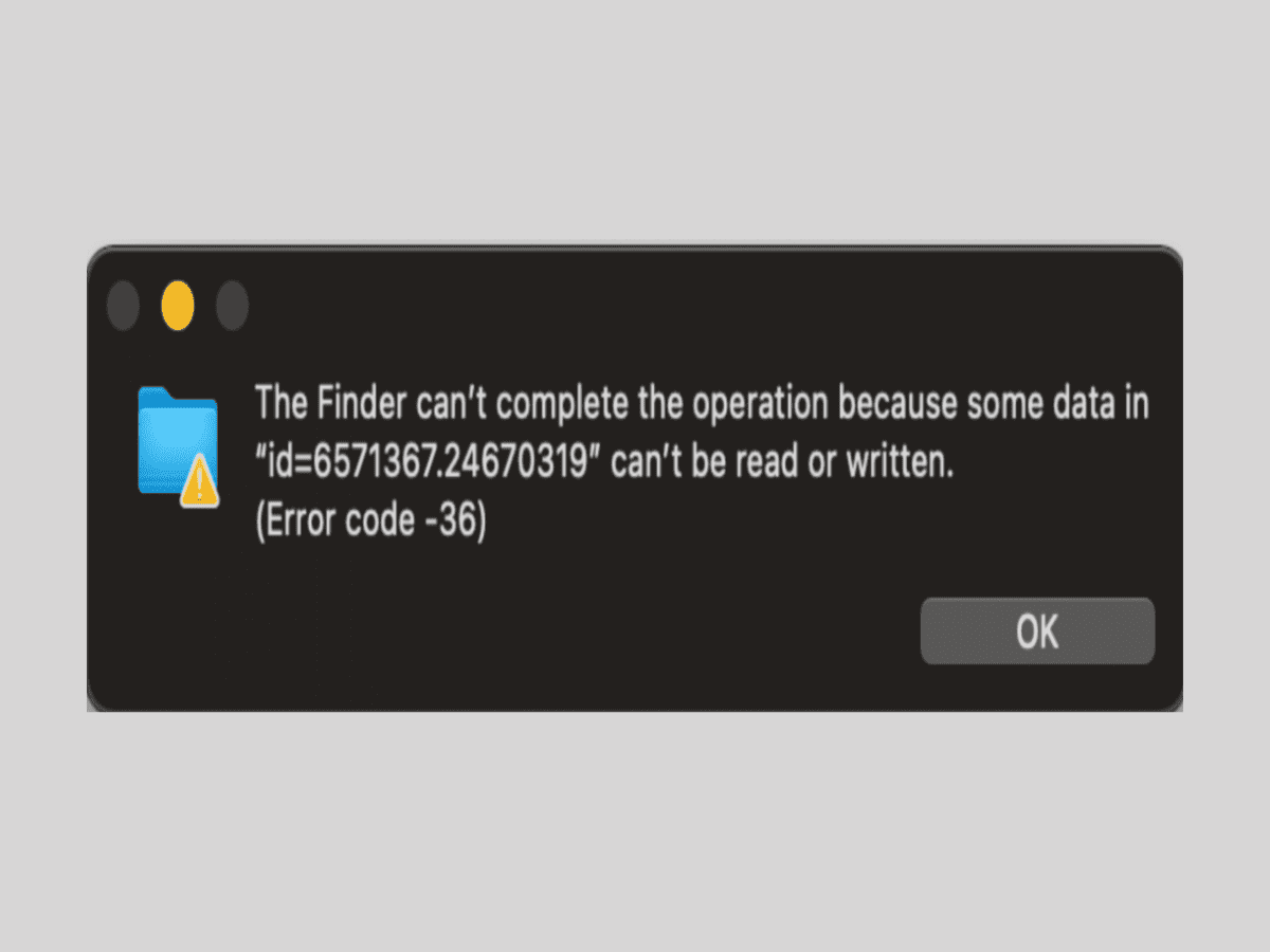"Código de error -36 en mac al copiar archivos"